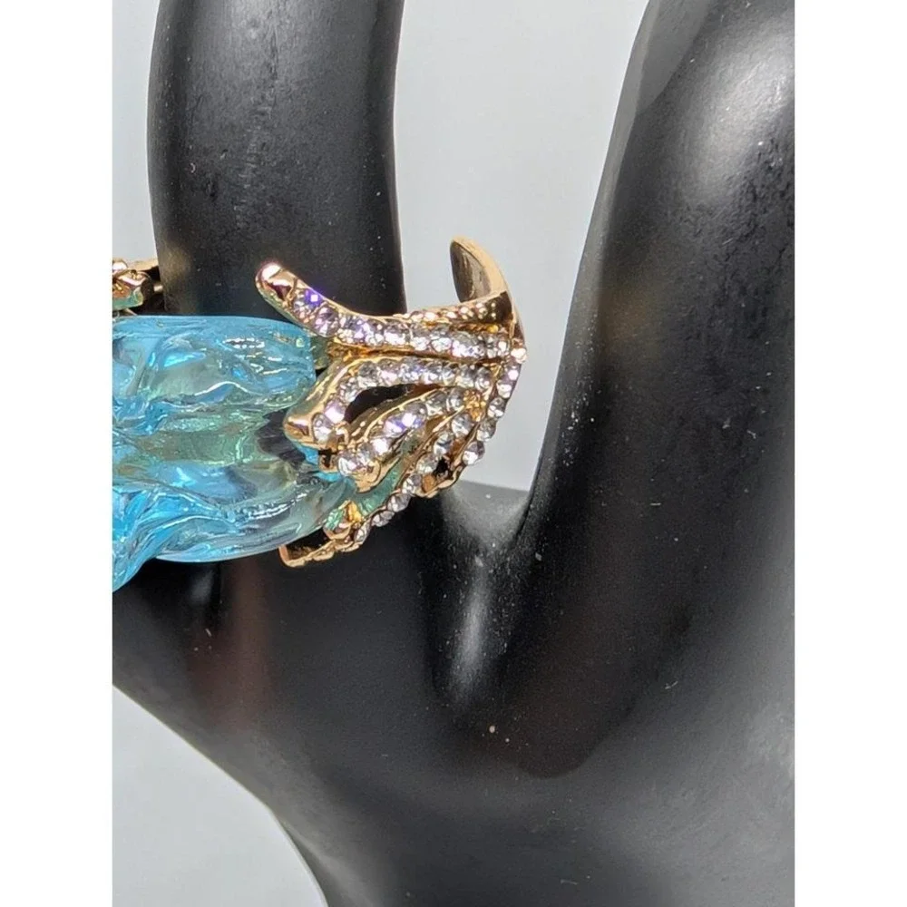 Beautiful Oceans Oath Blue Wave Ring size 9.5